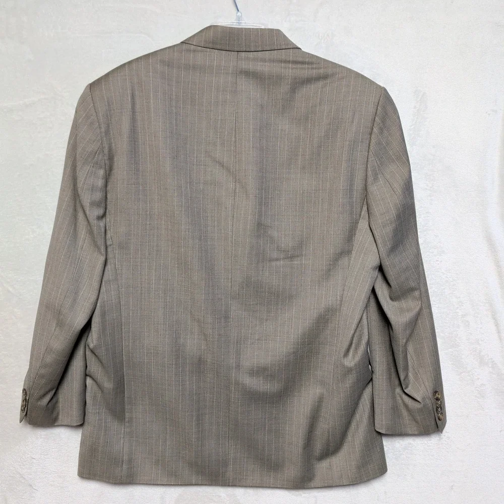 Vintage Ralph Lauren Mens 2pc Pinstripe Suit 42R 38x28 Tan 3 Button Union Canada